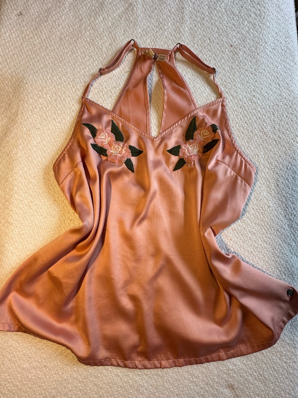 Vintage Roxy Satin Halter Top Size M